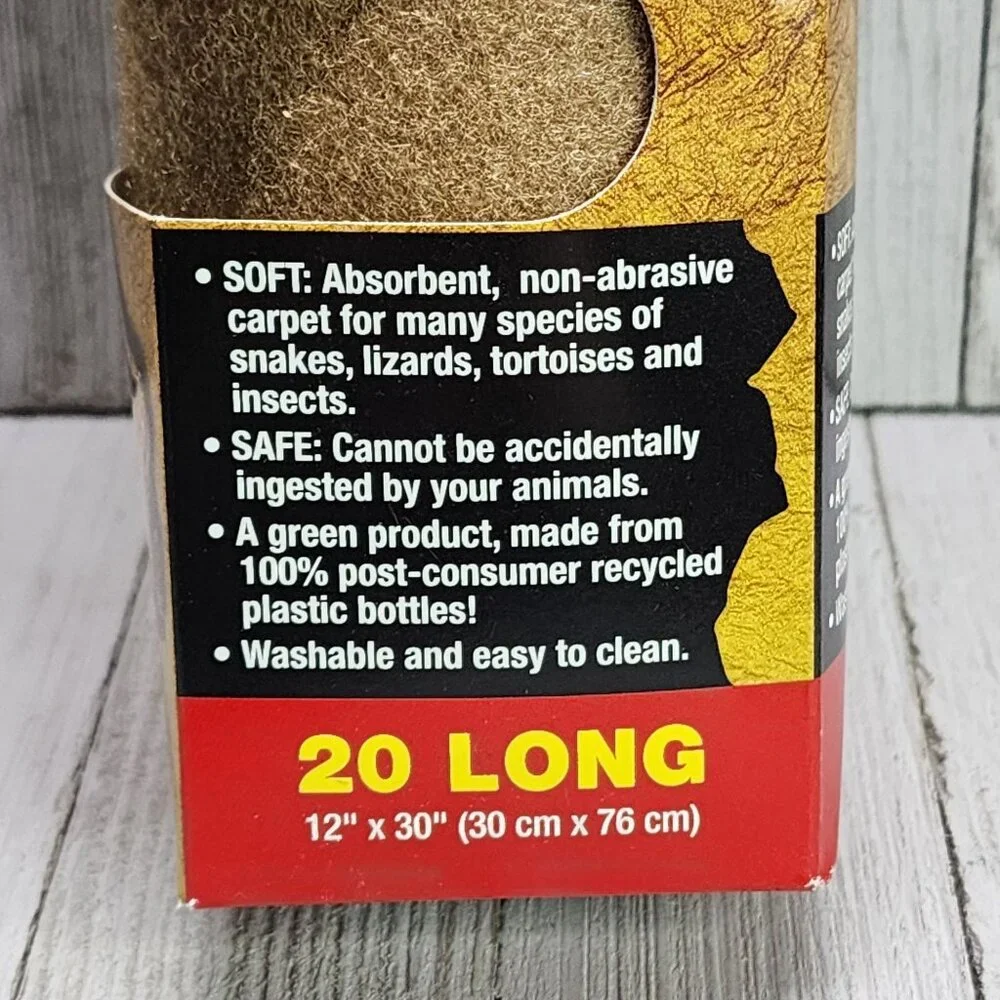 Zoo Med Juvenile Bearded Dragon Reptile Terrarium Carpet 20 Long 12 x 30 in